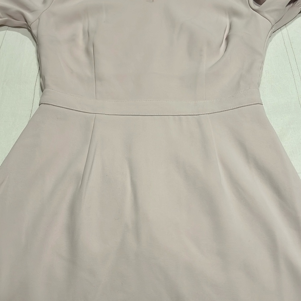 Rachel Parcell Dusty Pink Midi Dress Gathered Lantern Sleeves XS - Picture 8 of 13